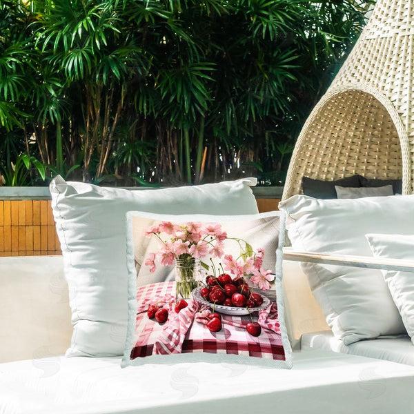 Stupell Industries RB | Ripe Cherries & Florals Printed Throw Pillow
