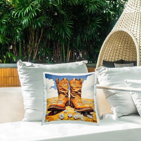 Stupell Industries RB | Rodeo Boots & Daisies Printed Throw Pillow