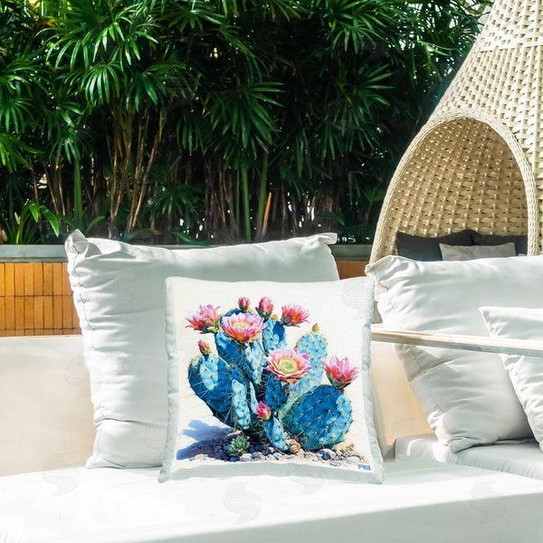 Stupell Industries RB | Rosy Cactus Blooms Printed Throw Pillow
