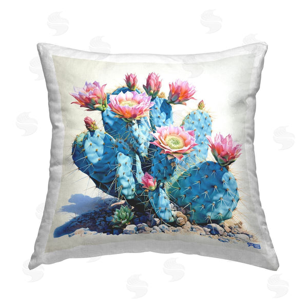 stupell industries RB | Rosy Cactus Blooms Printed Throw Pillow