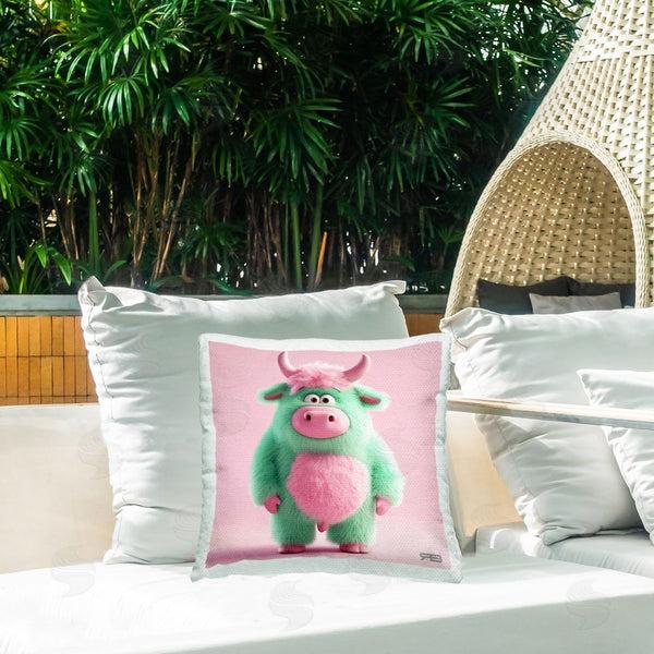 Stupell Industries RB | Silly Green Cow Printed Throw Pillow