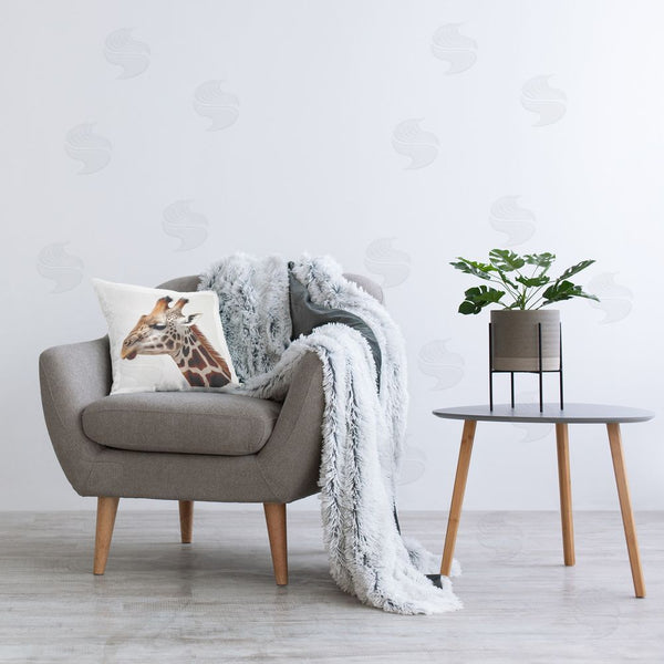 Stupell Industries RB | Simple Giraffe Portrait Printed Throw Pillow