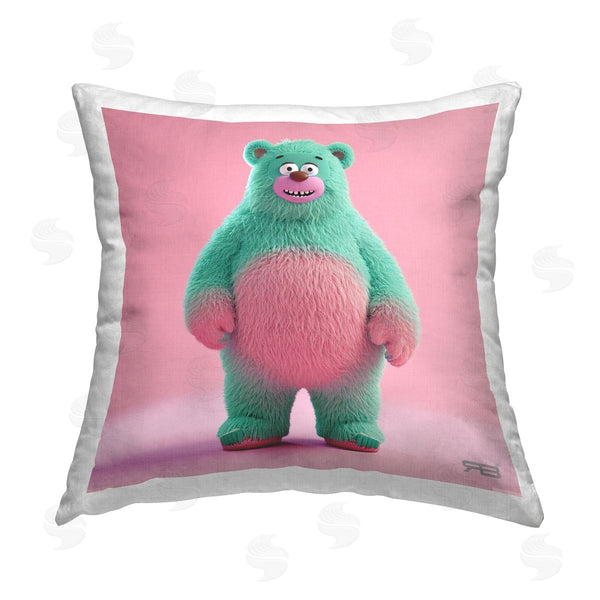 stupell industries RB | Smiling Green Bear Printed Throw Pillow