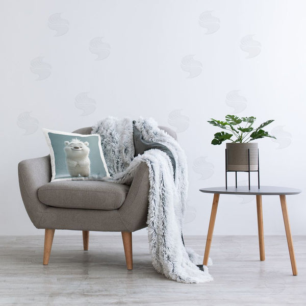 Stupell Industries RB | Smiling Polar Bear Cub Printed Throw Pillow