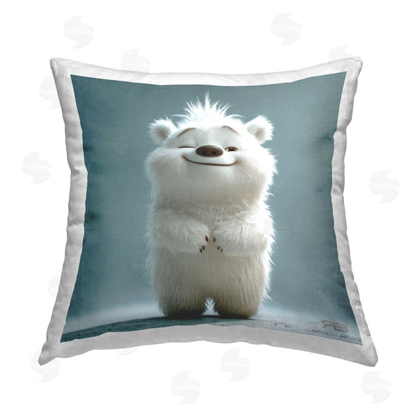 stupell industries RB | Smiling Polar Bear Cub Printed Throw Pillow
