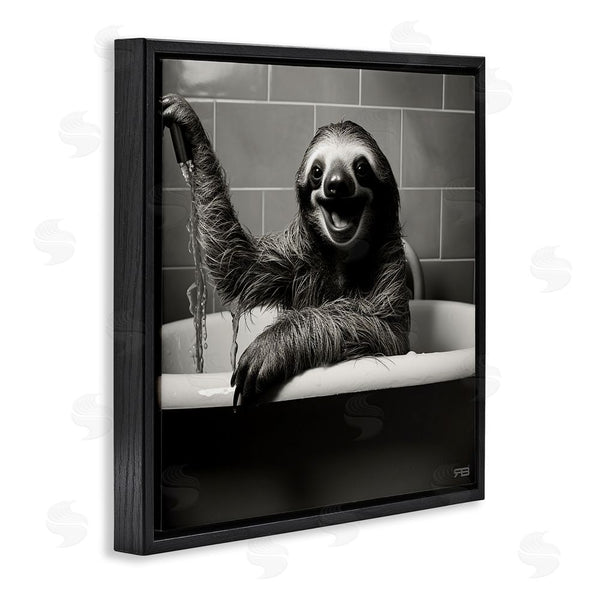 Stupell Industries RB | Smiling Sloth In Tub Wall Art