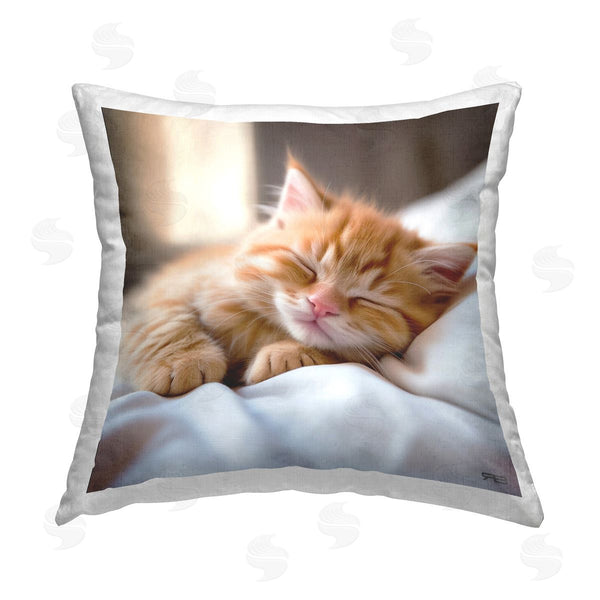 stupell industries RB | Snuggled Sleeping Kitten Printed Throw Pillow
