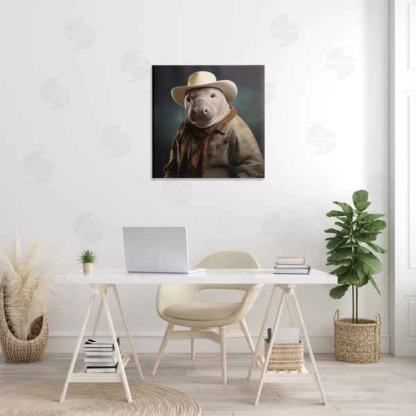 Stupell Industries RB | Southern Cowboy Manatee Wall Art