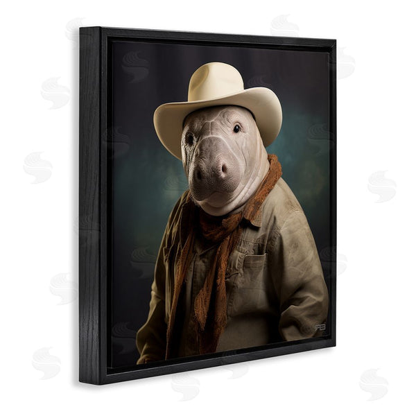 Stupell Industries RB | Southern Cowboy Manatee Wall Art