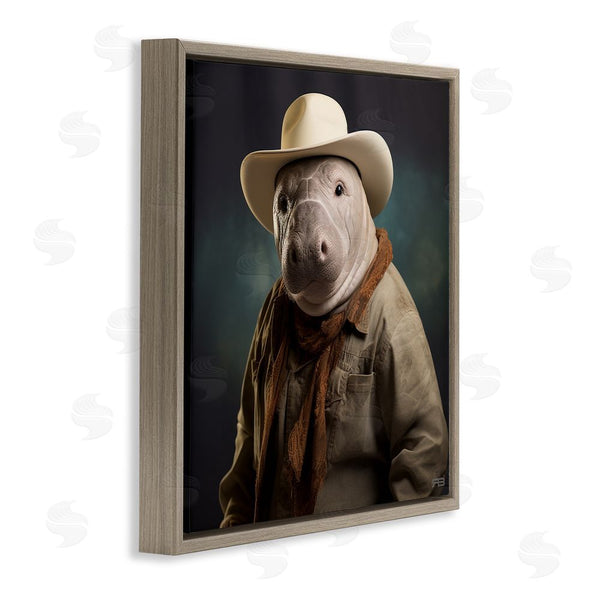 Stupell Industries RB | Southern Cowboy Manatee Wall Art