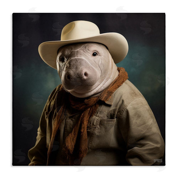 stupell industries RB | Southern Cowboy Manatee Wall Art