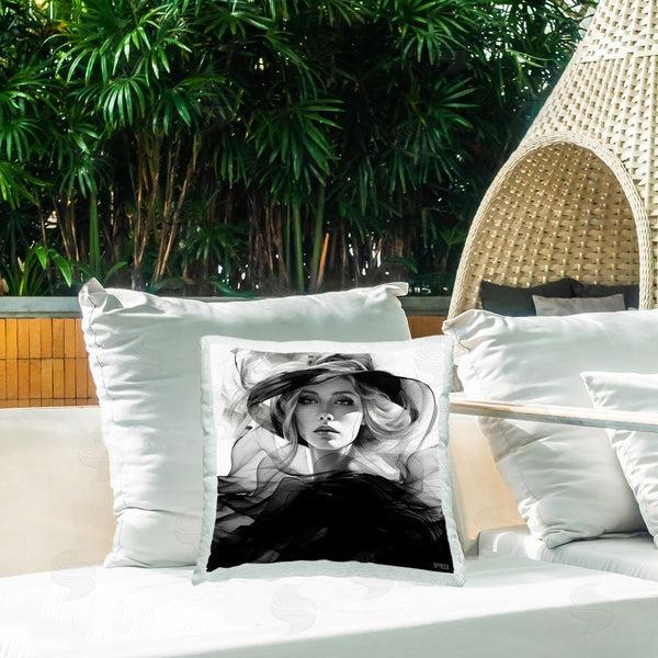 Stupell Industries RB | Swirling Fashion Woman Printed Throw Pillow