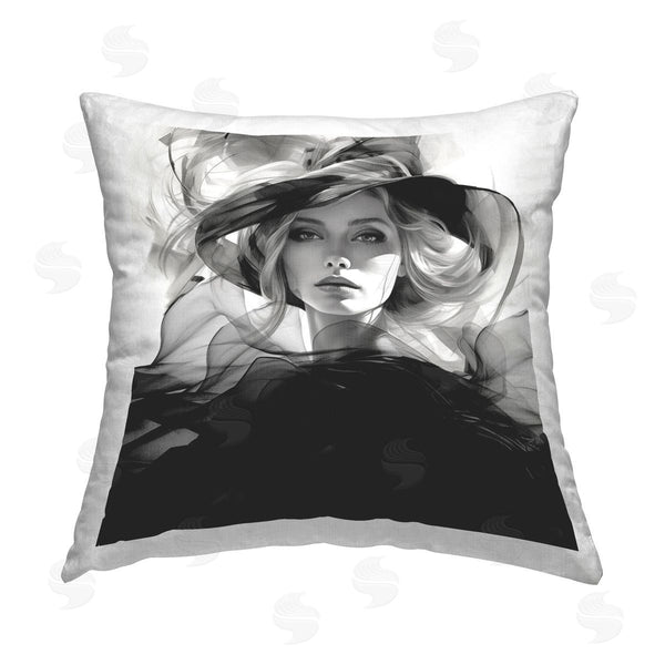 stupell industries RB | Swirling Fashion Woman Printed Throw Pillow
