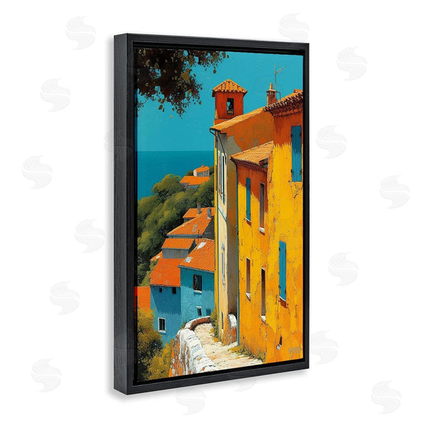 Stupell Industries RB | Tall Buildings By Sea Wall Art