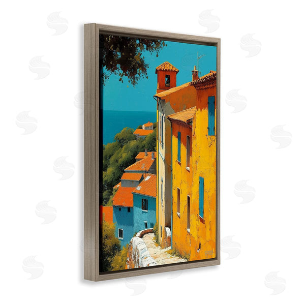 Stupell Industries RB | Tall Buildings By Sea Wall Art