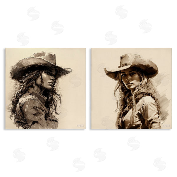 stupell industries RB | Trendy Cowgirl Beauties Wall Art