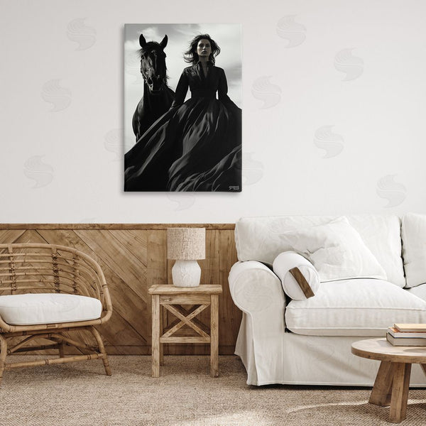 Stupell Industries RB | Trendy Woman With Horse Wall Art