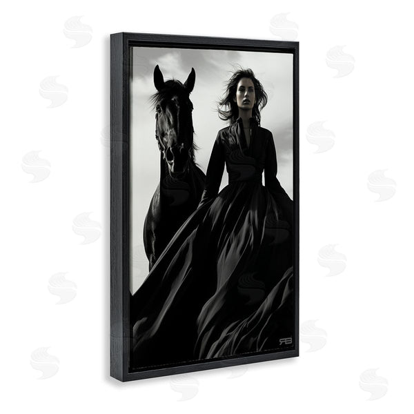 Stupell Industries RB | Trendy Woman With Horse Wall Art