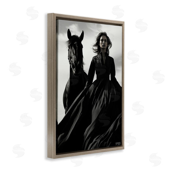 Stupell Industries RB | Trendy Woman With Horse Wall Art