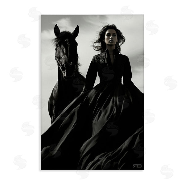 stupell industries RB | Trendy Woman with Horse Wall Art