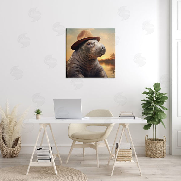 Stupell Industries RB | Tropical Manatee At Sunset Wall Art