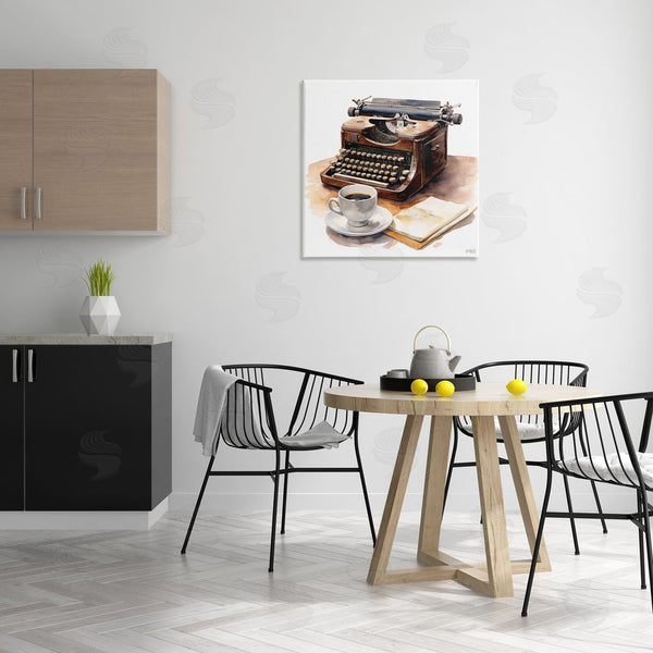 Stupell Industries RB | Typewriter With Coffee Mug Wall Art