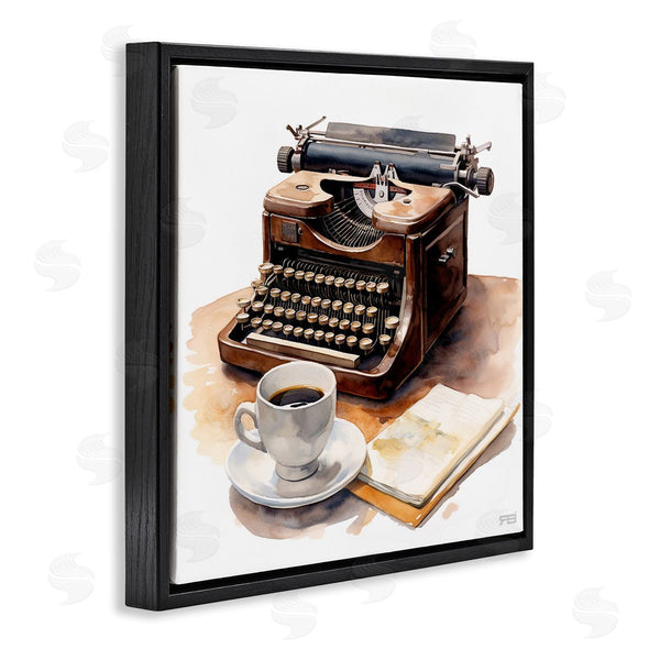 Stupell Industries RB | Typewriter With Coffee Mug Wall Art