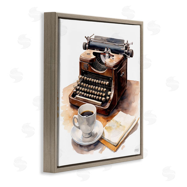 Stupell Industries RB | Typewriter With Coffee Mug Wall Art