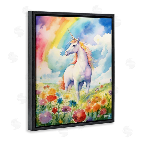 Stupell Industries RB | Unicorn In Rainbow Meadow Wall Art