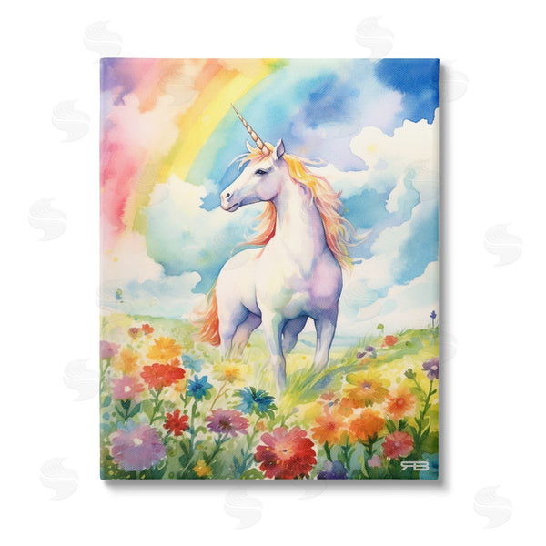 stupell industries RB | Unicorn in Rainbow Meadow Wall Art