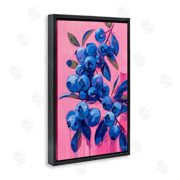 Stupell Industries RB | Vibrant Blueberries On Pink Wall Art