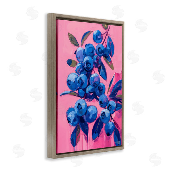 Stupell Industries RB | Vibrant Blueberries On Pink Wall Art