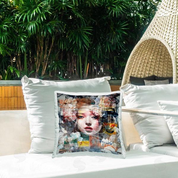 Stupell Industries RB | Vintage Collage Portrait Printed Throw Pillow