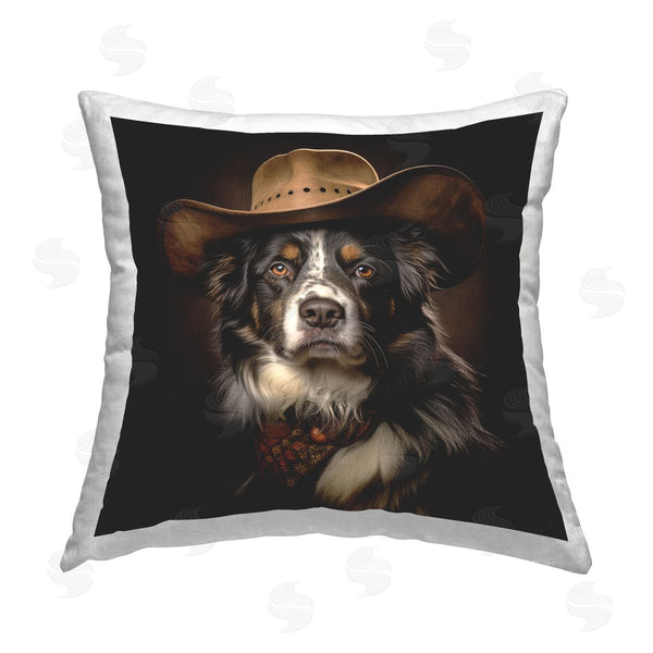 stupell industries RB | Vintage Cowboy Dog Printed Throw Pillow