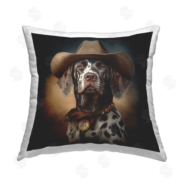 stupell industries RB | Vintage Sheriff Dog Printed Throw Pillow
