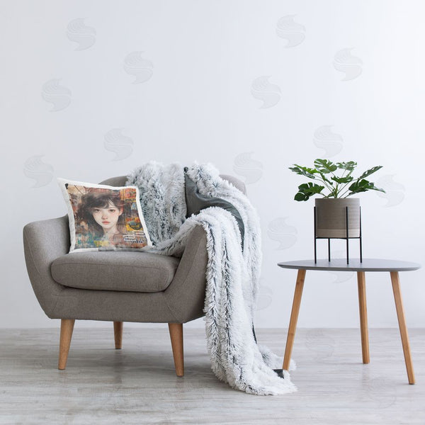 Stupell Industries RB | Vintage Urban Pattern Portrait Printed Throw Pillow
