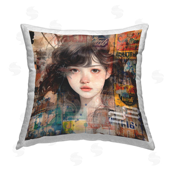 Stupell Industries RB | Vintage Urban Pattern Portrait Printed Throw Pillow