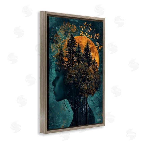 Stupell Industries RB | Visage Of Woman With Nature Wall Art