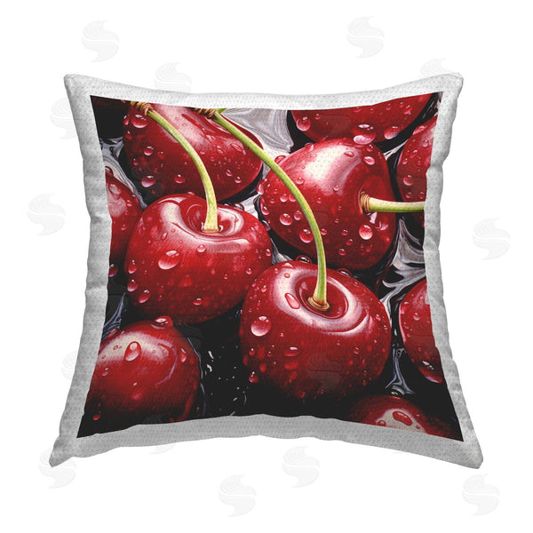 Stupell Industries RB | Water Droplets On Cherries Printed Throw Pillow