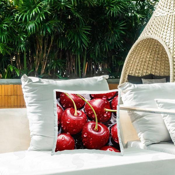 Stupell Industries RB | Water Droplets On Cherries Printed Throw Pillow