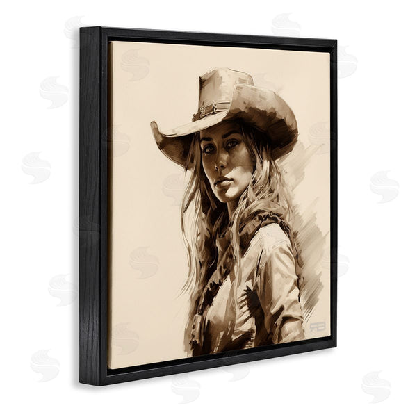 Stupell Industries RB | Western Cowgirl Gaze Wall Art