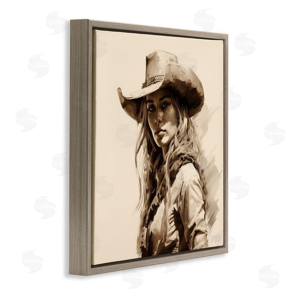 Stupell Industries RB | Western Cowgirl Gaze Wall Art