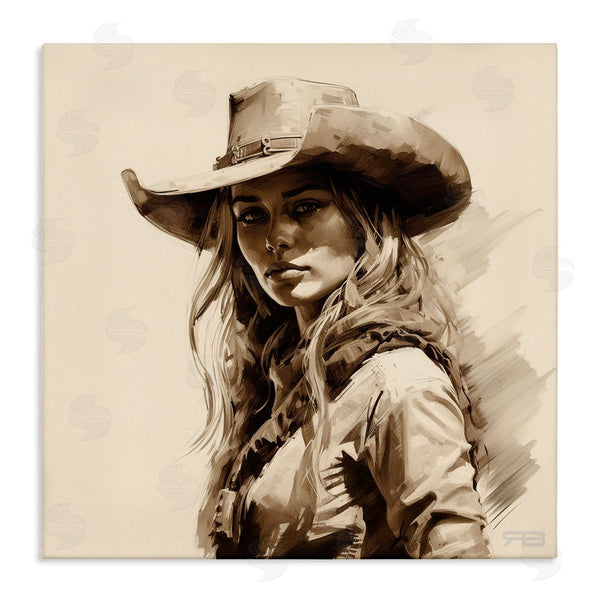 stupell industries RB | Western Cowgirl Gaze Wall Art