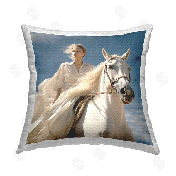 Stupell Industries RB | Windswept Equestrian Girl Printed Throw Pillow