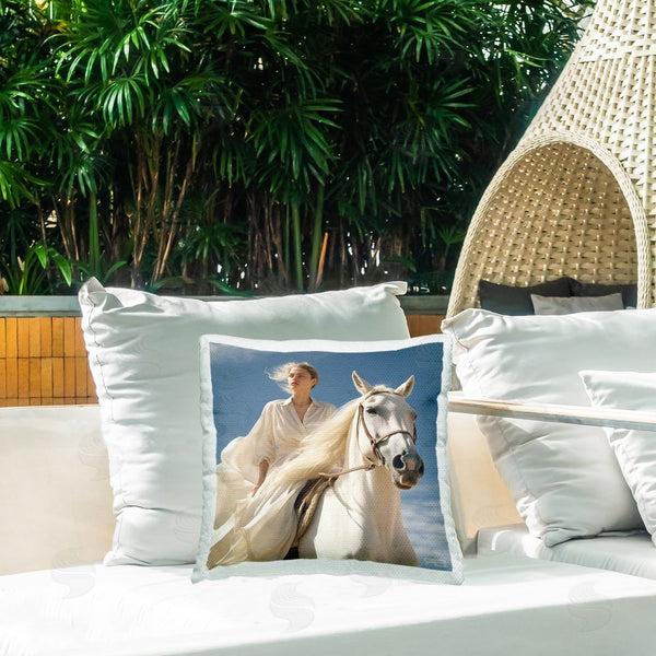 Stupell Industries RB | Windswept Equestrian Girl Printed Throw Pillow