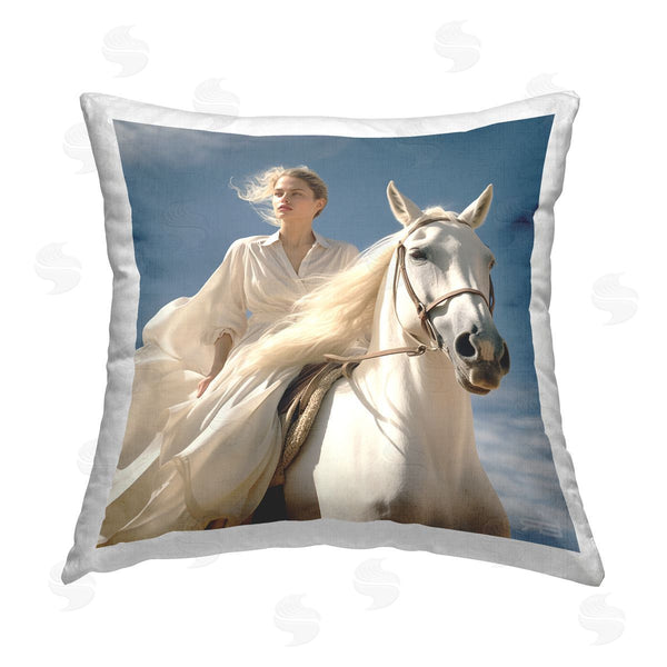 stupell industries RB | Windswept Equestrian Girl Printed Throw Pillow