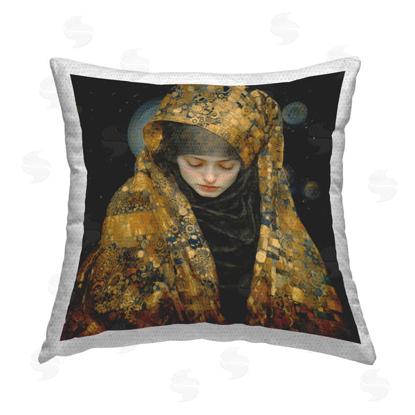 Stupell Industries RB | Woman & Opulent Headscarf Printed Throw Pillow
