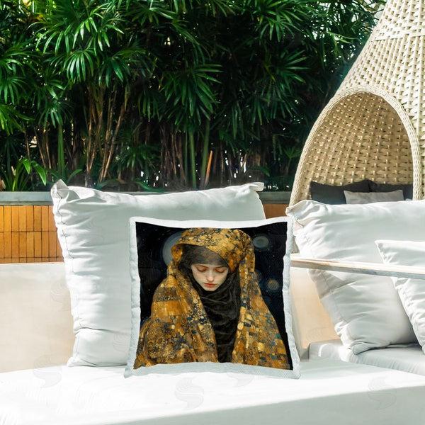 Stupell Industries RB | Woman & Opulent Headscarf Printed Throw Pillow