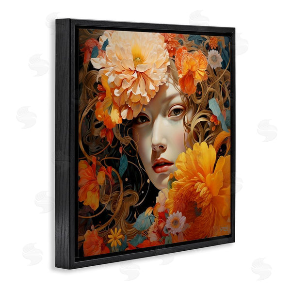 Stupell Industries RB | Woman & Scattered Blossoms Wall Art