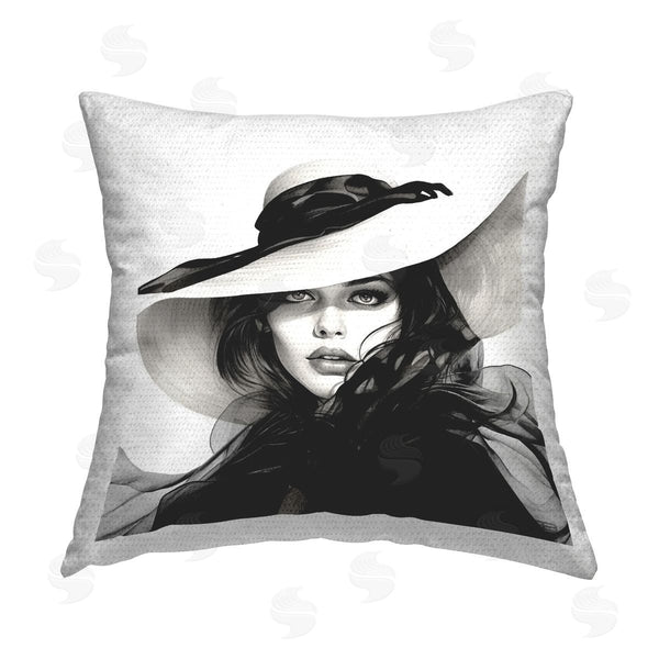 Stupell Industries RB | Woman & Sun Hat Printed Throw Pillow